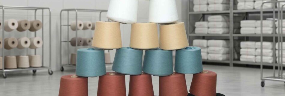Premium cotton yarn used for flat knitwear manufacturing